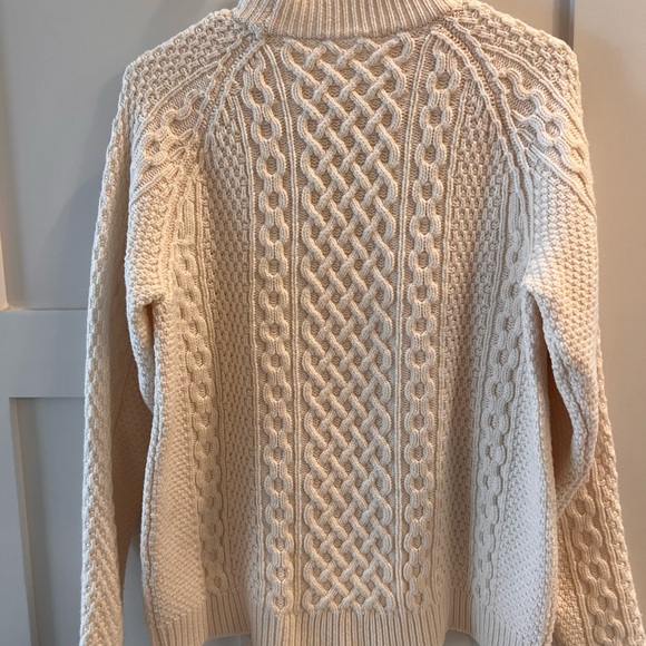Cable Knit Cream Sweater - Picture 2 of 5